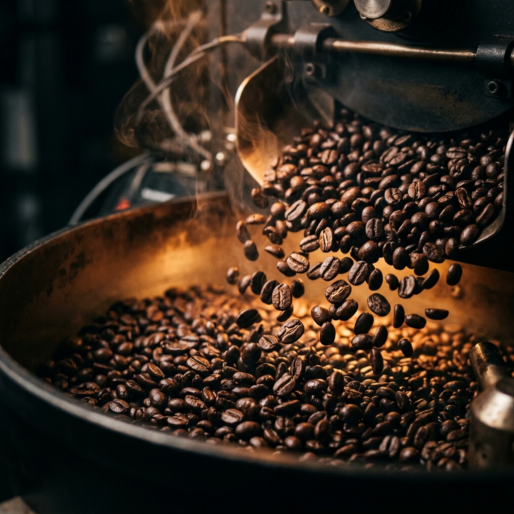 Premium freshly roasted coffee beans